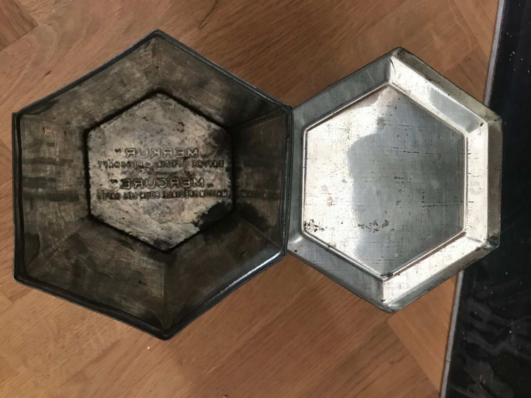 Dosen: Antike Blechdose von Merkur in Hexagonform – Gebraucht aus Wädenswil von Aniares2 6