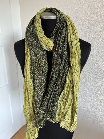 Colora Schal, 27% Seide, Hellgrün, NEU