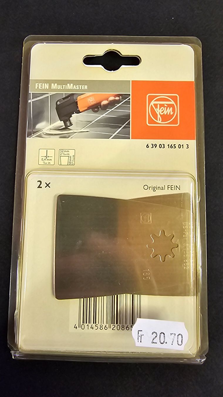 Tutti gli attrezzi: 2x Original FEIN Multimaster Spachtel Messer ab Fr. 1.- – Nuovo e nell'imballaggio originale da Koppigen venduto da Bracher_Mail-House