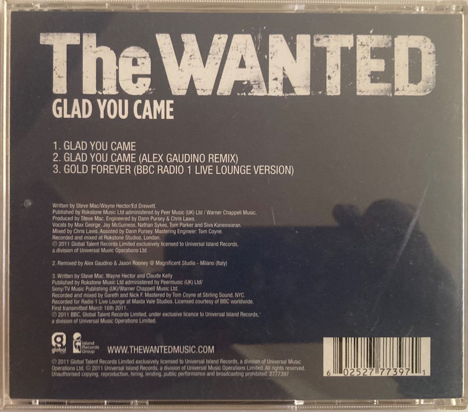 CD: THE WANTED - GLAD YOU CAME – Usato da Poliez-Pittet venduto da Newtown-Records 1