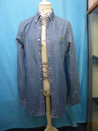POLO BY RALPH LAUREN JEANSHEMD LONG GR M NEU LANGARM EDEL