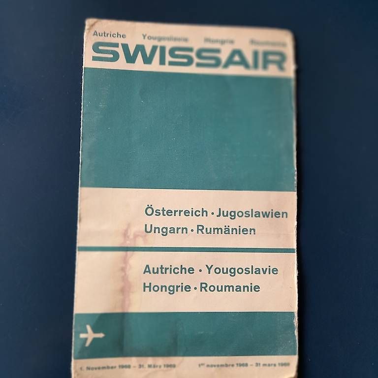 Cartine & Atlanti: Swissair Flugkarte +Flugplan – Usato da Erlinsbach SO venduto da Ginkel 3