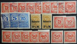 Österreich Porto ex. Kat. 75-102 */gest. 1920/21