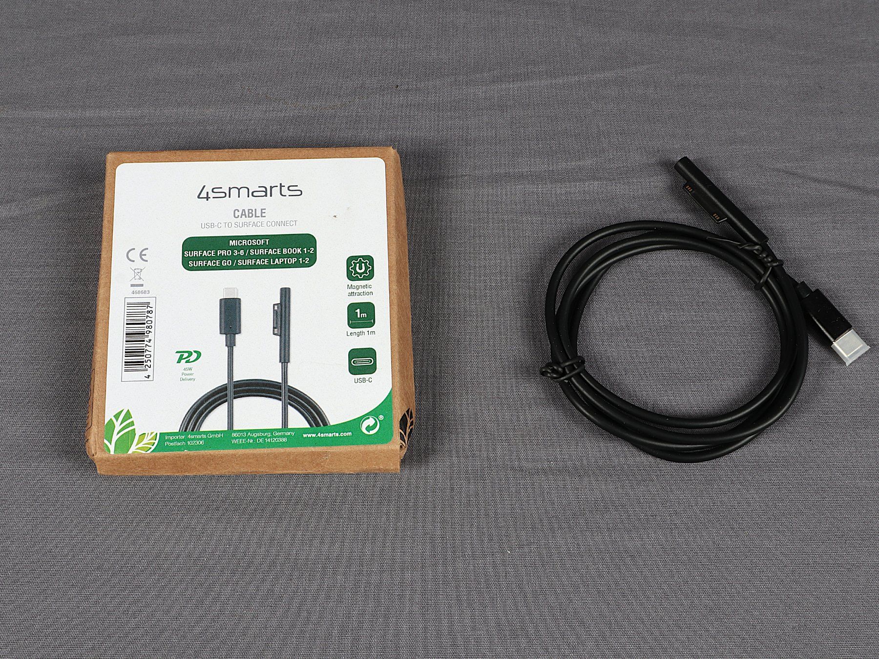 Kabel: 4SMARTS Kabel USB-C zu Surface Connect 1m – Neu (gemäss Beschreibung) aus Steinen von Restwert_Steinen