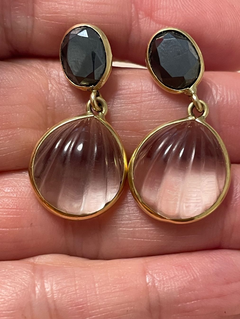 Orecchini pendenti & Orecchini a lobo: Boucles d’oreilles en or 18c – Usato da Montreux venduto da Pipo7878 4