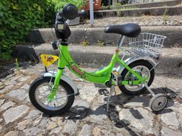 Kinderfahrrad Puky 12 Zoll grün mit Stützrädern 