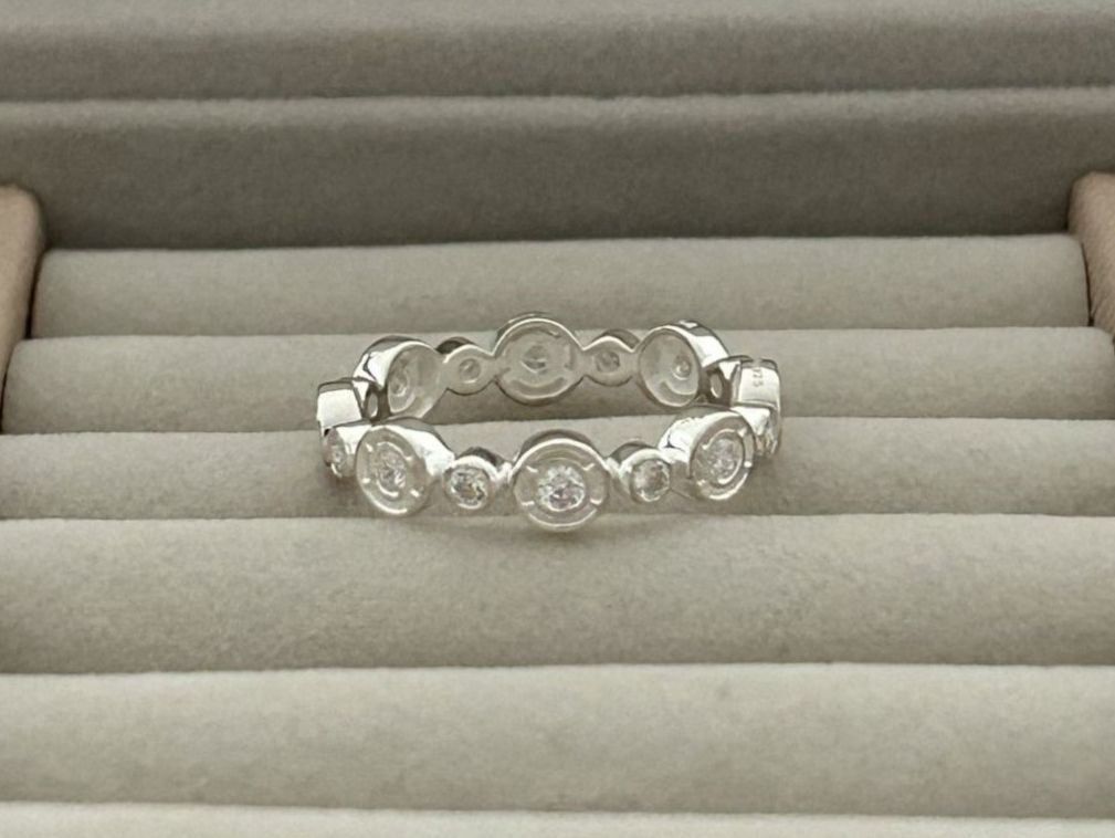 Thomas Sabo Anelli: Original Thomas Sabo Ring Kreise mit weissen Steinen Silber – Nuovo (secondo la descrizione) da Rheinfelden venduto da Boutique_Luxe 2