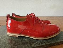 Navyboot Lack Schnürschuhe Ferrari-rot Gr. 36 - Stylisch!