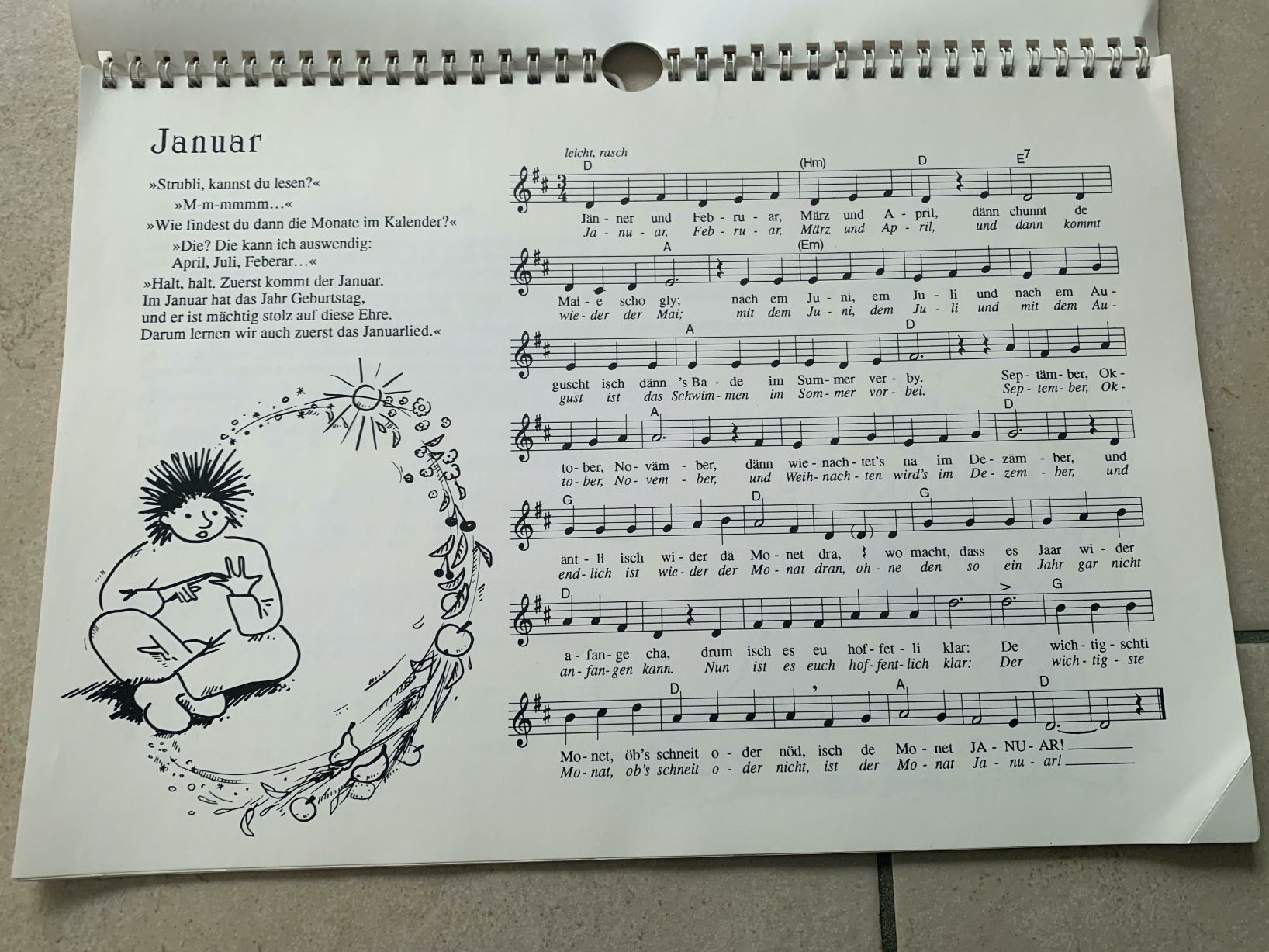 Calendari: STRUBLIS SINGKALENDER/ GERDA BÄCHLI – Usato da Brugg AG venduto da olamim 2