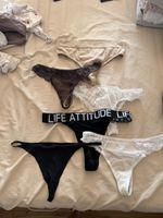 Damen Tangas Slip Set 6 teilig verschiedene Farben