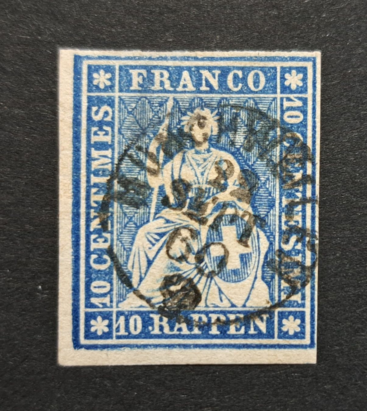 Tutti i francobolli: Luxus Strubel 23G Bogenecke mit Vollstempel Münchweilen – Usato da Unterägeri venduto da PhilatelieStudiger