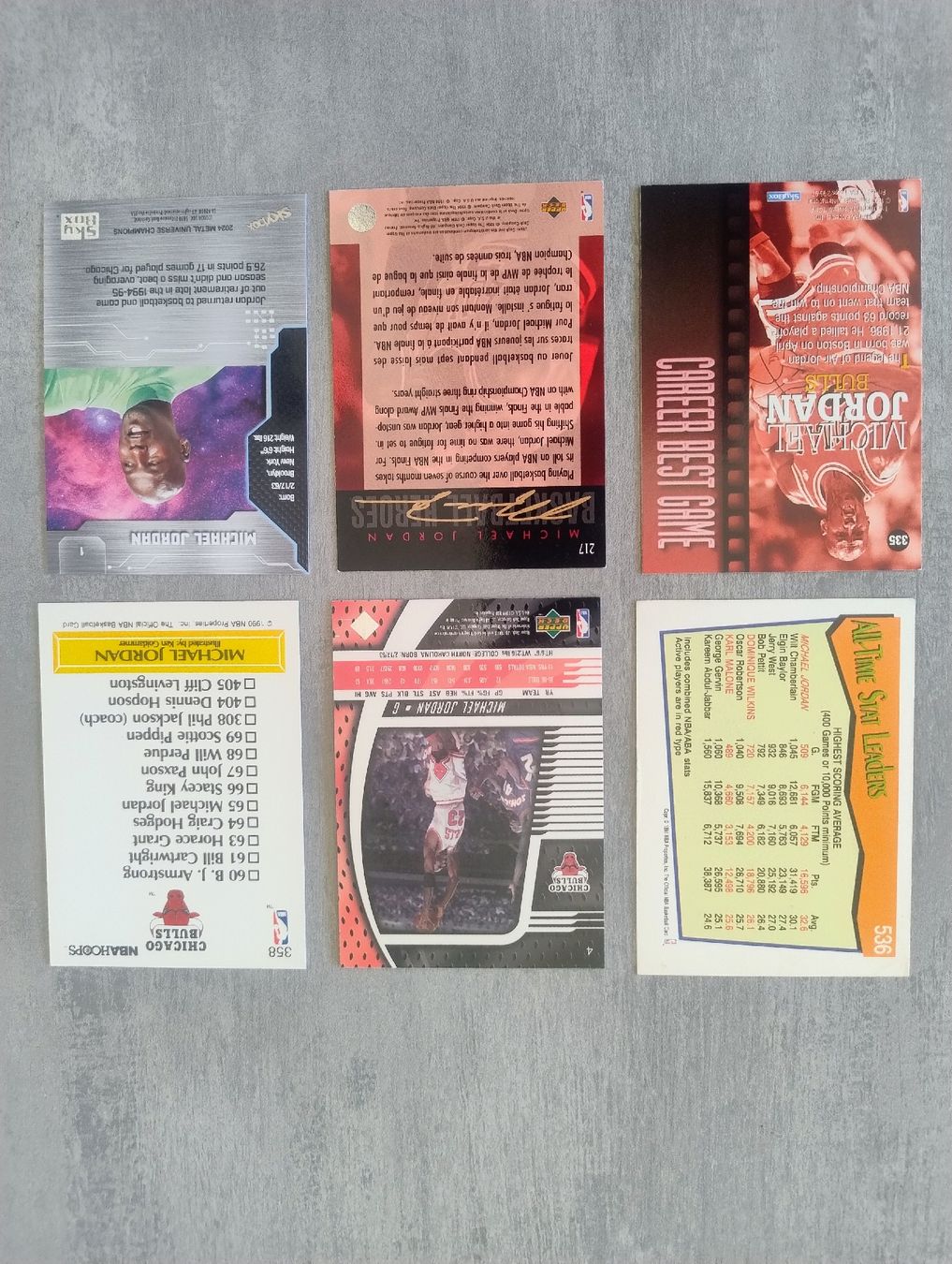 Nba Carte collezionabili: NBA 6 cartes de Michael Jordan – Nuovo (secondo la descrizione) da Martigny venduto da jul_7s5x 7