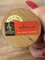 Musical Movement Swiss Made MAPSA Weggiser Lied Wooden Box
