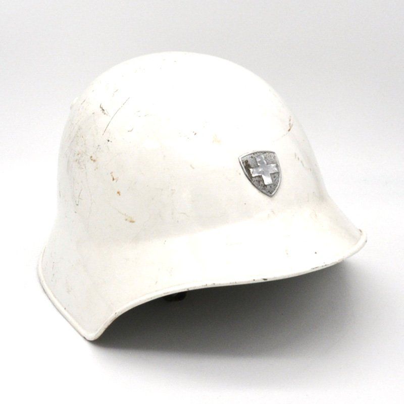 Schweizer Armee Uniformi & Effetti personali: Stahlhelm Modell 1918 Werkschutz – Usato da Uerkheim venduto da fabulafero 1