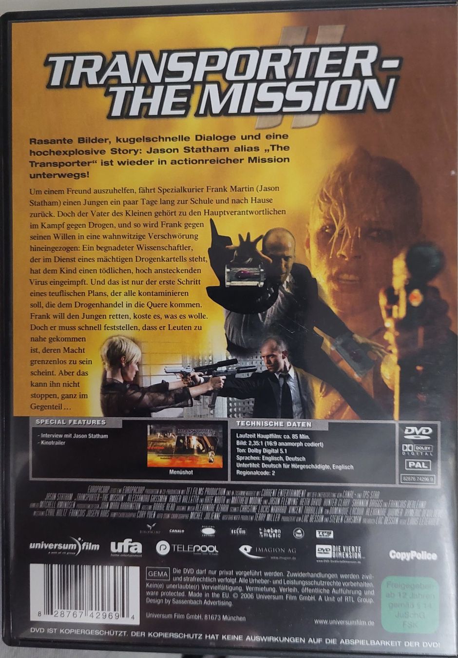 Tutti i DVDs: 3 DVD Der Transporter – Usato da Münchenbuchsee venduto da mummeli 5