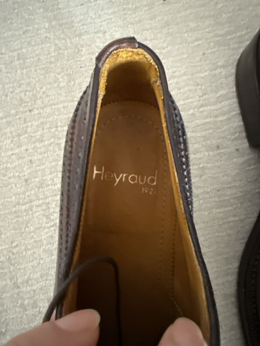 Scarpe da uomo: ORIGINAL Heyraud Schuh, Gr. 43, Braun, Leder – Usato da Oberwil b. Zug venduto da maxcherry 2