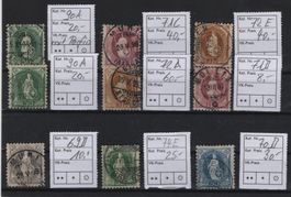 Lot Stehende - Helvetia schön gestempelt Kat. 243.-