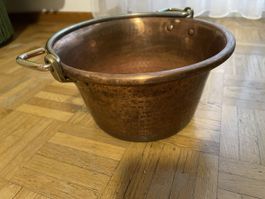 Antico Paiolo in Rame con Manici, Perfetto per Decorare