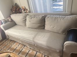 Ikea Vretstorp 3-seat Sofa Bed Beige 244 cm Wide Used Condit