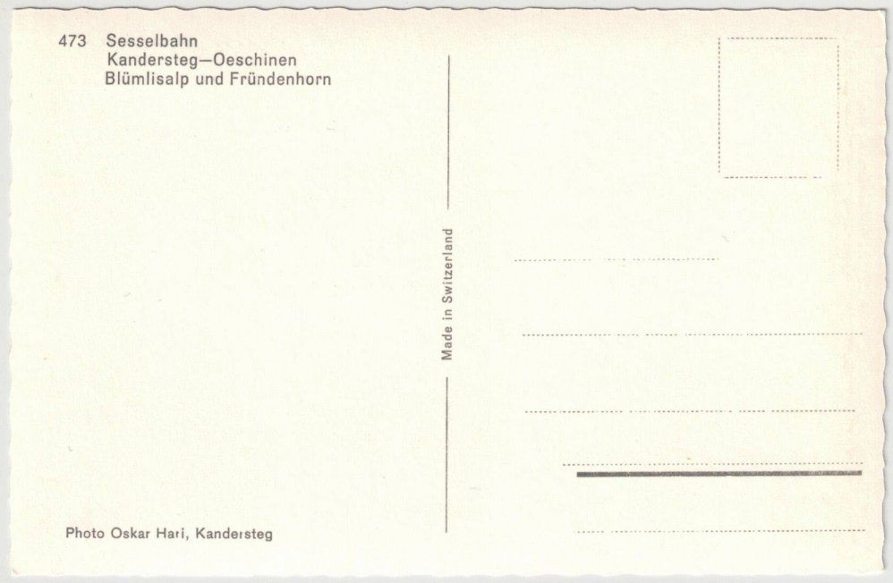 Ansichtskarten: Kandersteg - Sessellift Oeschinen – Gebraucht aus Binningen von Mountainrider 1