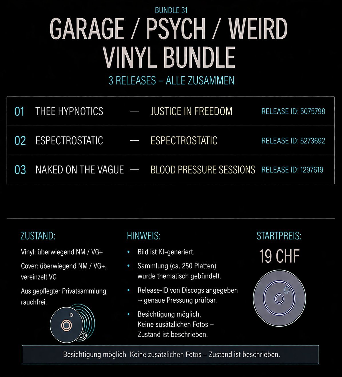 Dischi in vinile: Garage / Psych / Weird Vinyl Bundle – Usato da Zürich venduto da DonDDR