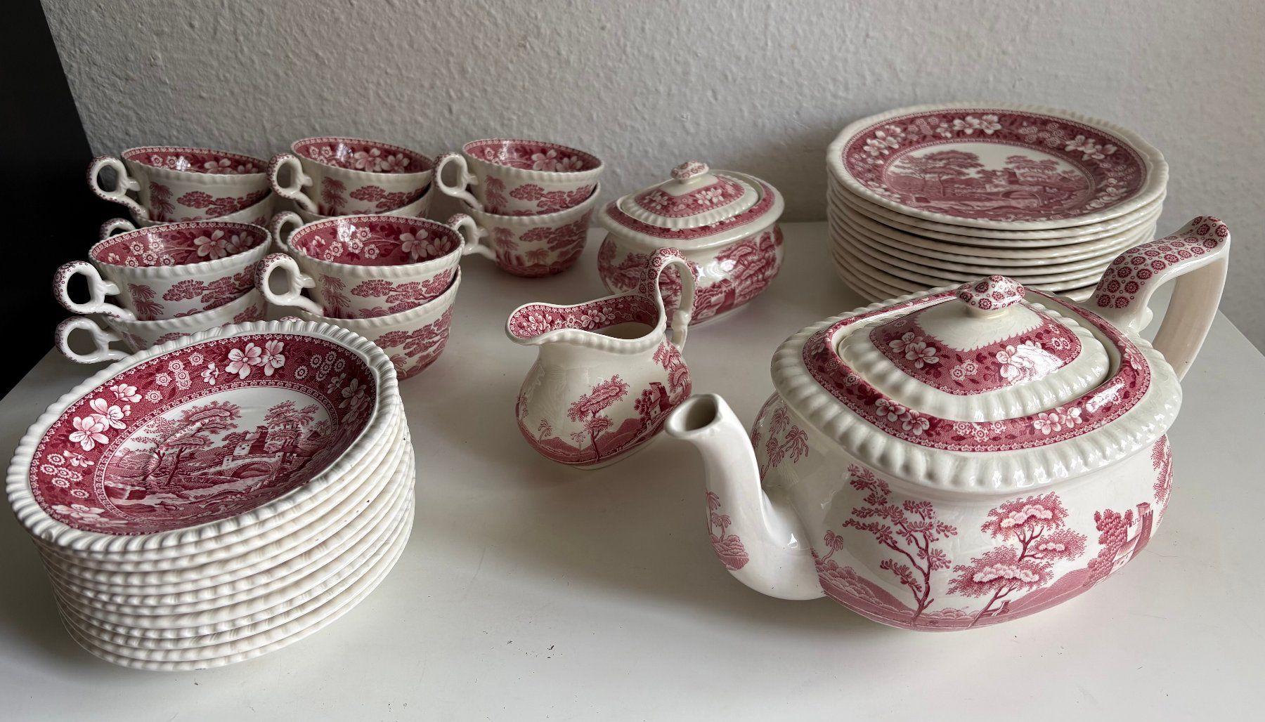 Spode Geschirrsets: Spode Pink Tower Teeservice – Gebraucht aus Zürich von Pam-Creation