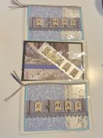 3er SET, Weihnachtskarten mit X-MAS Buchstaben
