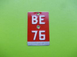 Velonummer / Fahrradnummer BE 76 ... zum 50. Geburtstag !