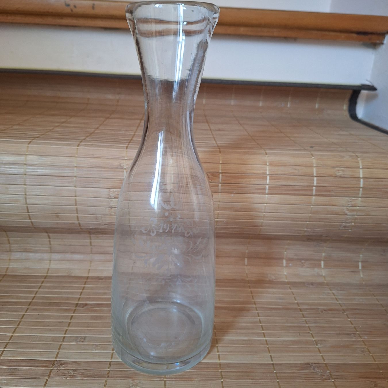 Caraffe: Versand möglich! Grosse Glas Karaffe mit Spruch – Usato da Winterthur venduto da Goldpipau