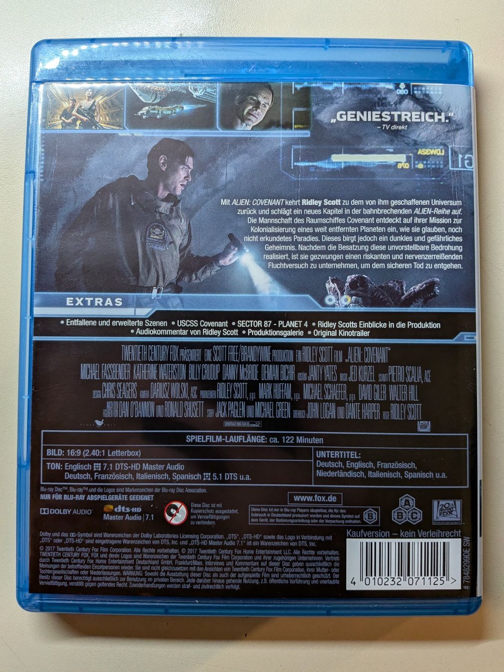 Alle DVDs: "Alien: Covenant" von Ridley Scott [Blu-ray] – Gebraucht aus Port von gecotom 1
