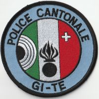 Polizei Kantonale GI-TE neu Stoff ohne Klett.