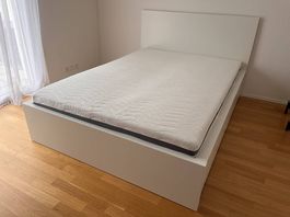 Schlafzimmer-Set  Bett mit Matratze & 2 Nachttischen