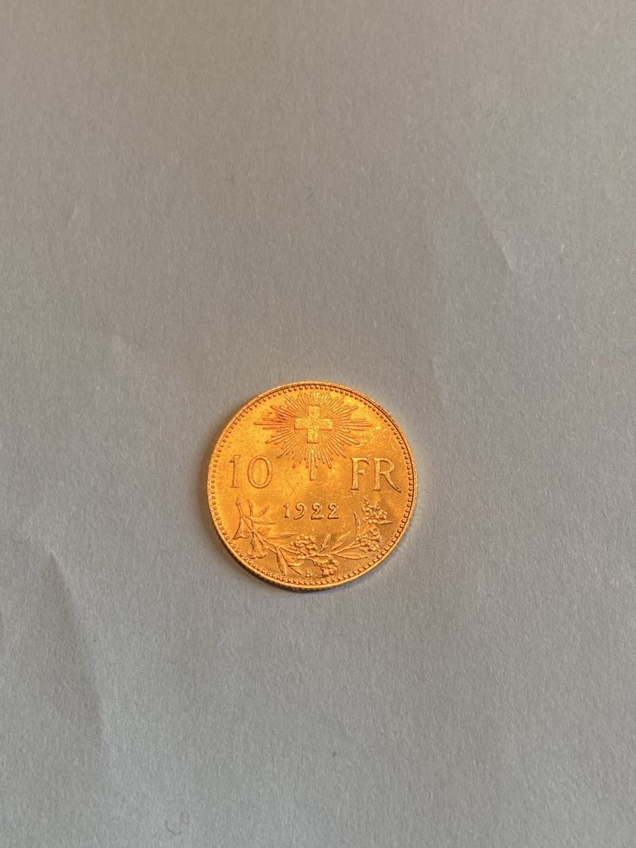 Tutti le monete: Goldvreneli 10 Fr.1922 Top Stgl. – Usato da Arlesheim venduto da Roemel1