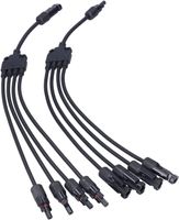 4 Y-Abzweig Y Typ Solarpanel-Kabelkabel, Stecker Buchse