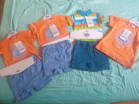 Sommer Set Gr. 6 - 36 Monate T-Shirts & Shorts, Neu mit Etik