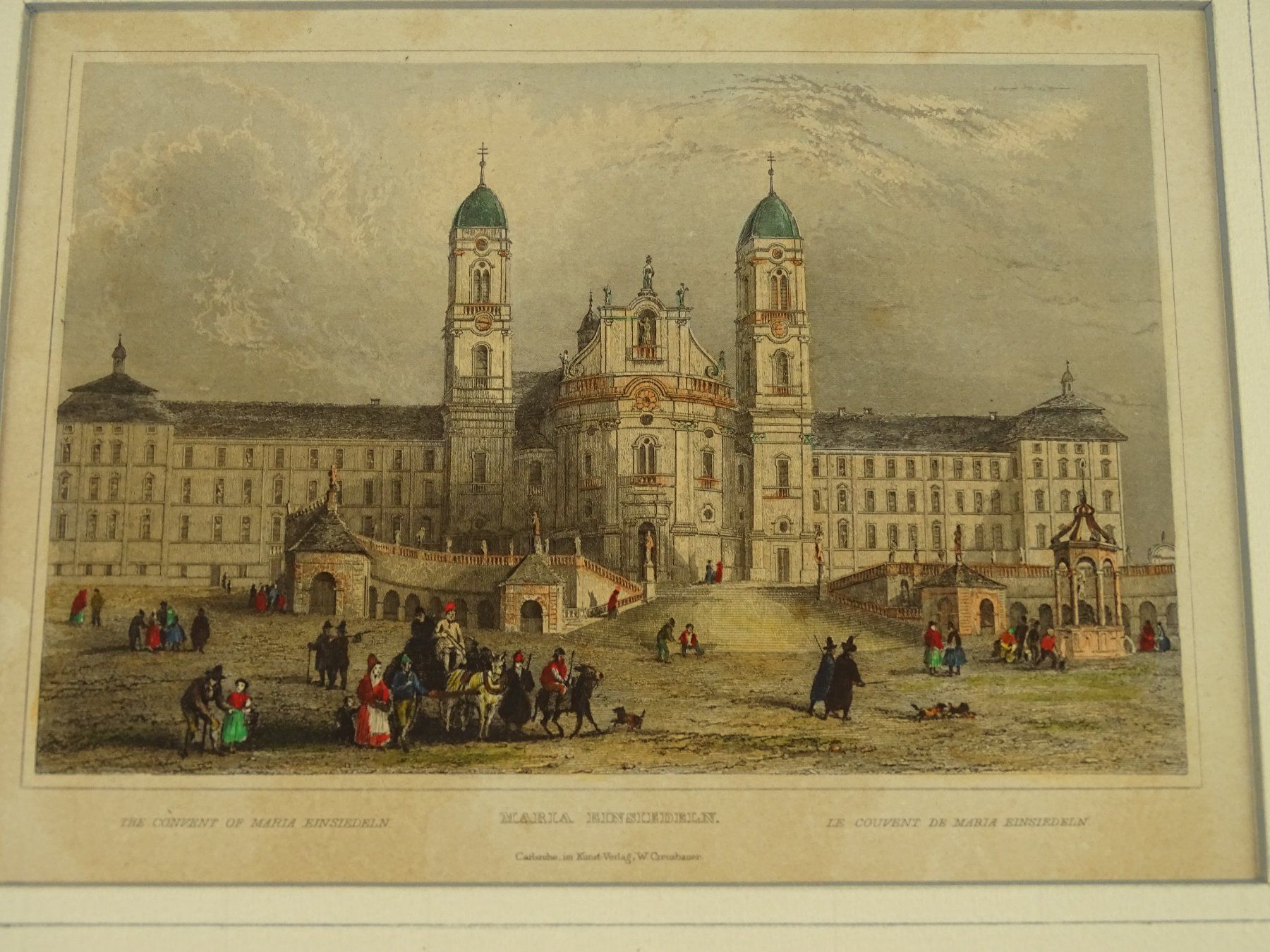 Incisioni: EINSIEDELN, STAHLSTICH UM 1850 – Usato da Grüningen venduto da Kartensammler 2