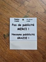 Aufkleber Pas de publicité / Nessuna pubblicità