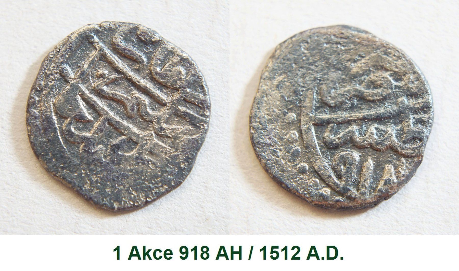 Alle Münzen: AR Akce Selim I, 918 AH / 1512 A.D. – Gebraucht aus Flamatt von samowarow