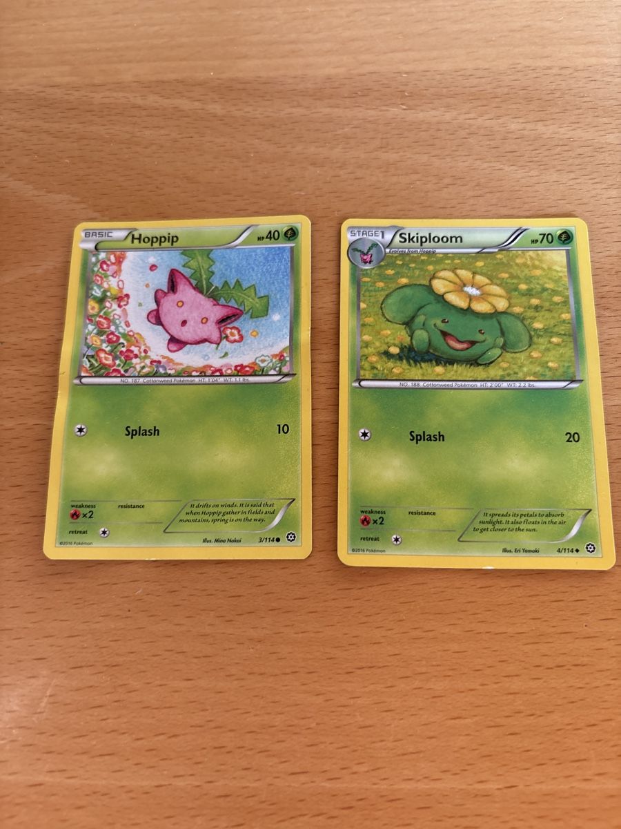 Pokémon Sammelbilder & Trading cards: 2 Pokemon Karten: Hoppip & Skiploom – Gebraucht aus Balsthal von Sven.sch