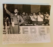 Foto 1960 Fidel Castro hält Rede in Havanna.