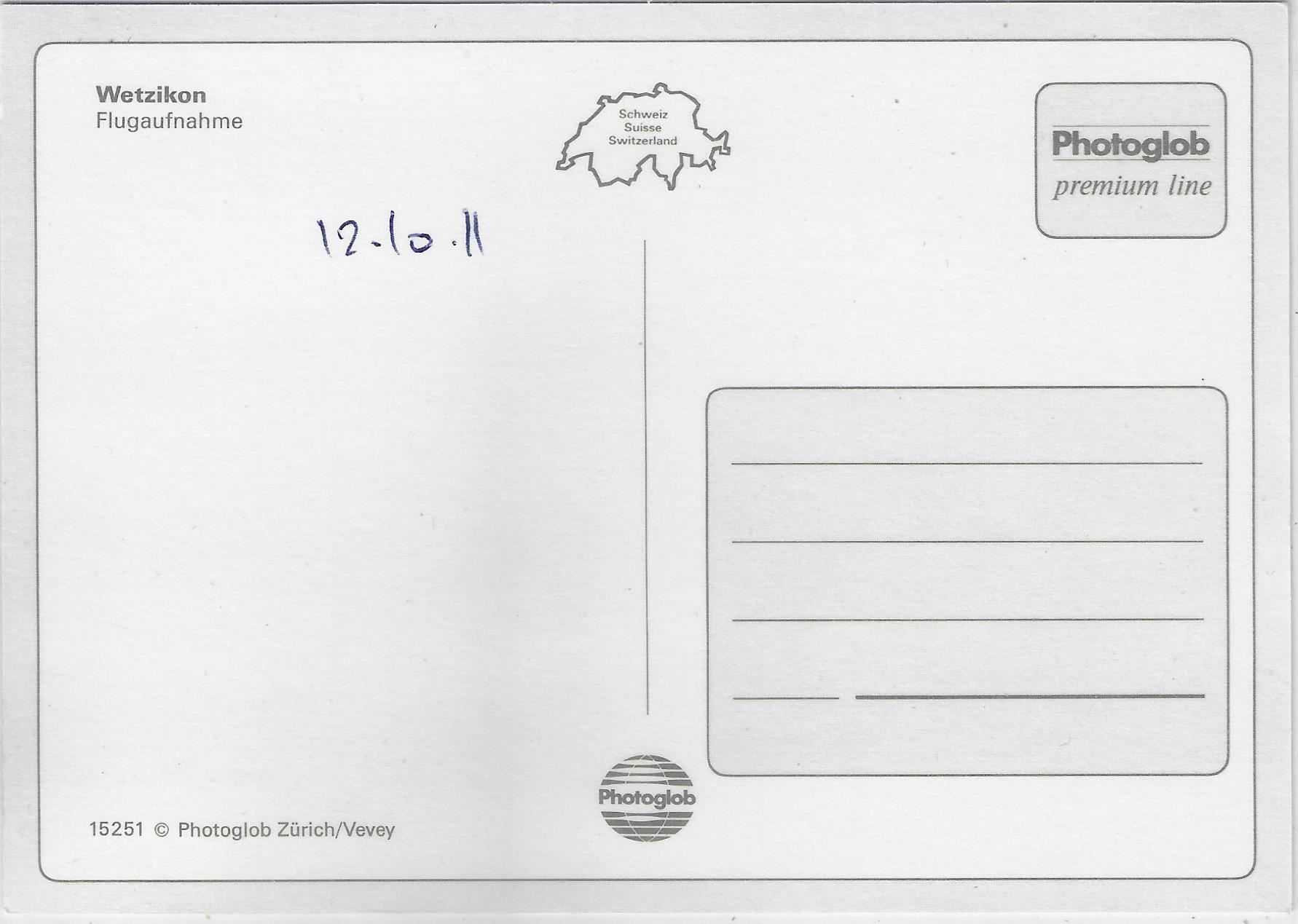 Cartoline postali: Flugaufnahme Wetzikon – Usato da Ettingen venduto da Kartenplanet 1