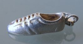 Silber 925 Fußballschuh Charm Anhänger  27 mm