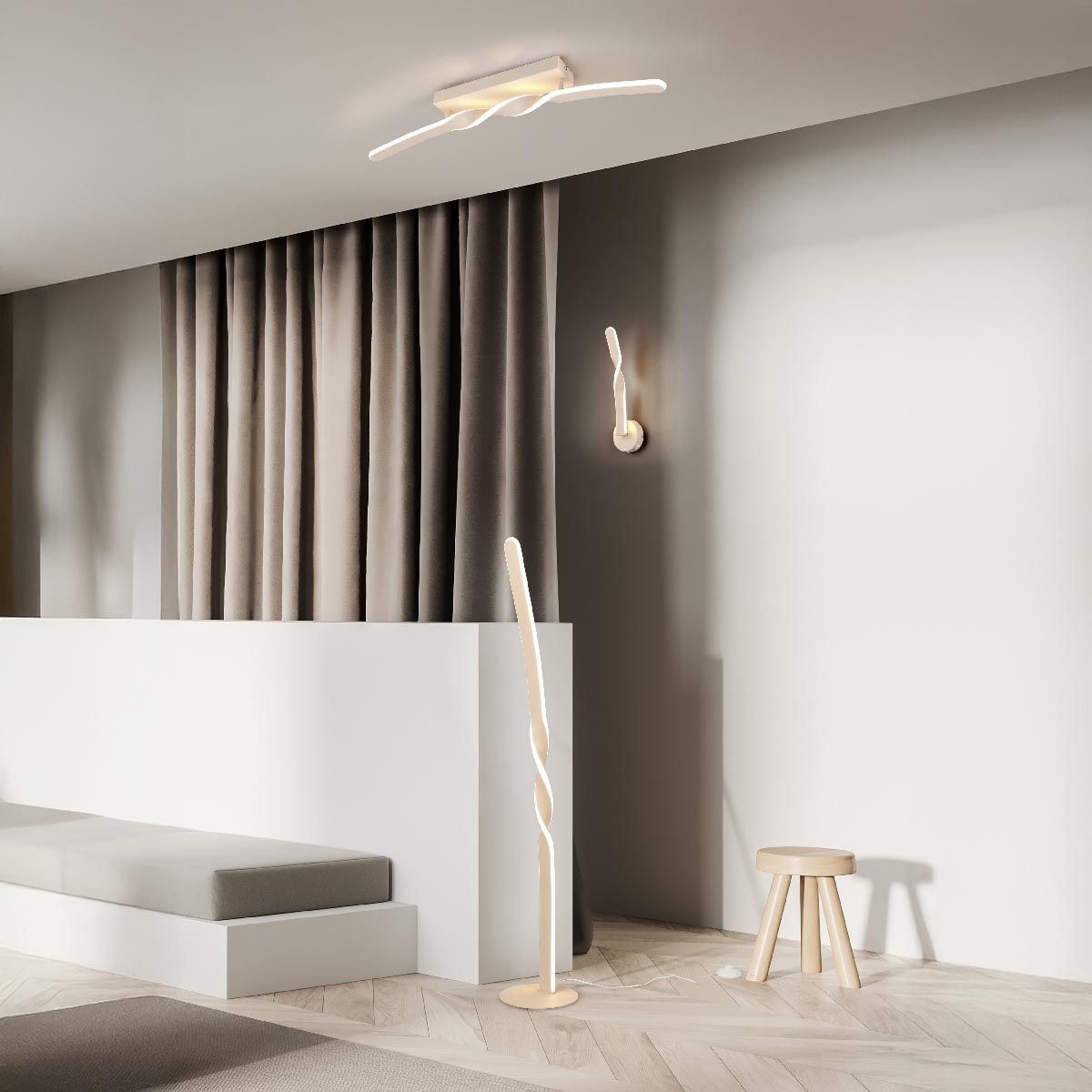 Lampade: LED Stehleuchte, Sand, 110 cm Höhe – Nuovo (secondo la descrizione) da Kreuzlingen venduto da Smart-Light 1
