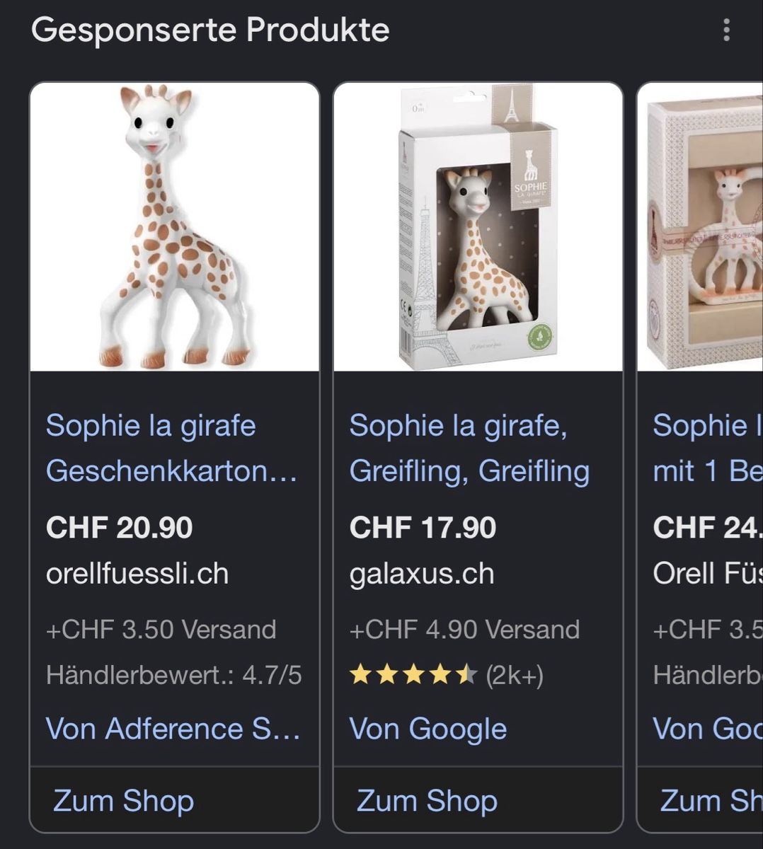 Jouets: Sophie la girafe Quietsch Tier – Neuf (Voir description) à Klingnau par Cathlight 2