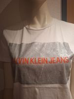 2 "Calvin Klein" Jeans T-Shirt Sommer - Gr M - Weiss u. Rosa