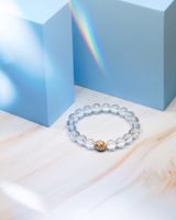 Bergkristall Armband mit vergoldetem Silber