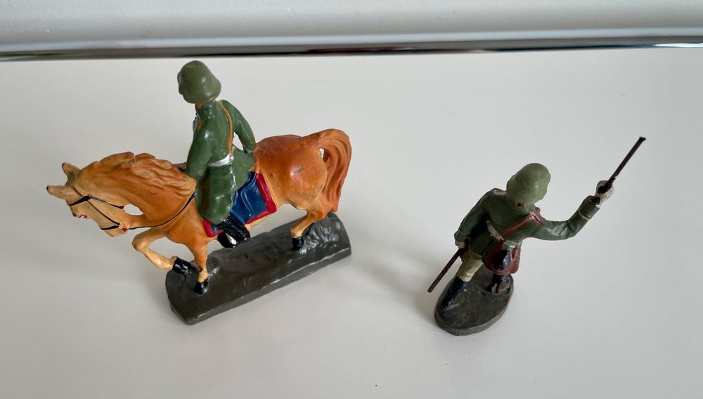 2x Spielzeugfiguren Elastolin Wehrmacht Germany WWII 3