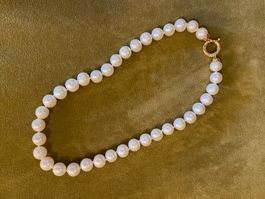 Collier perles blanches