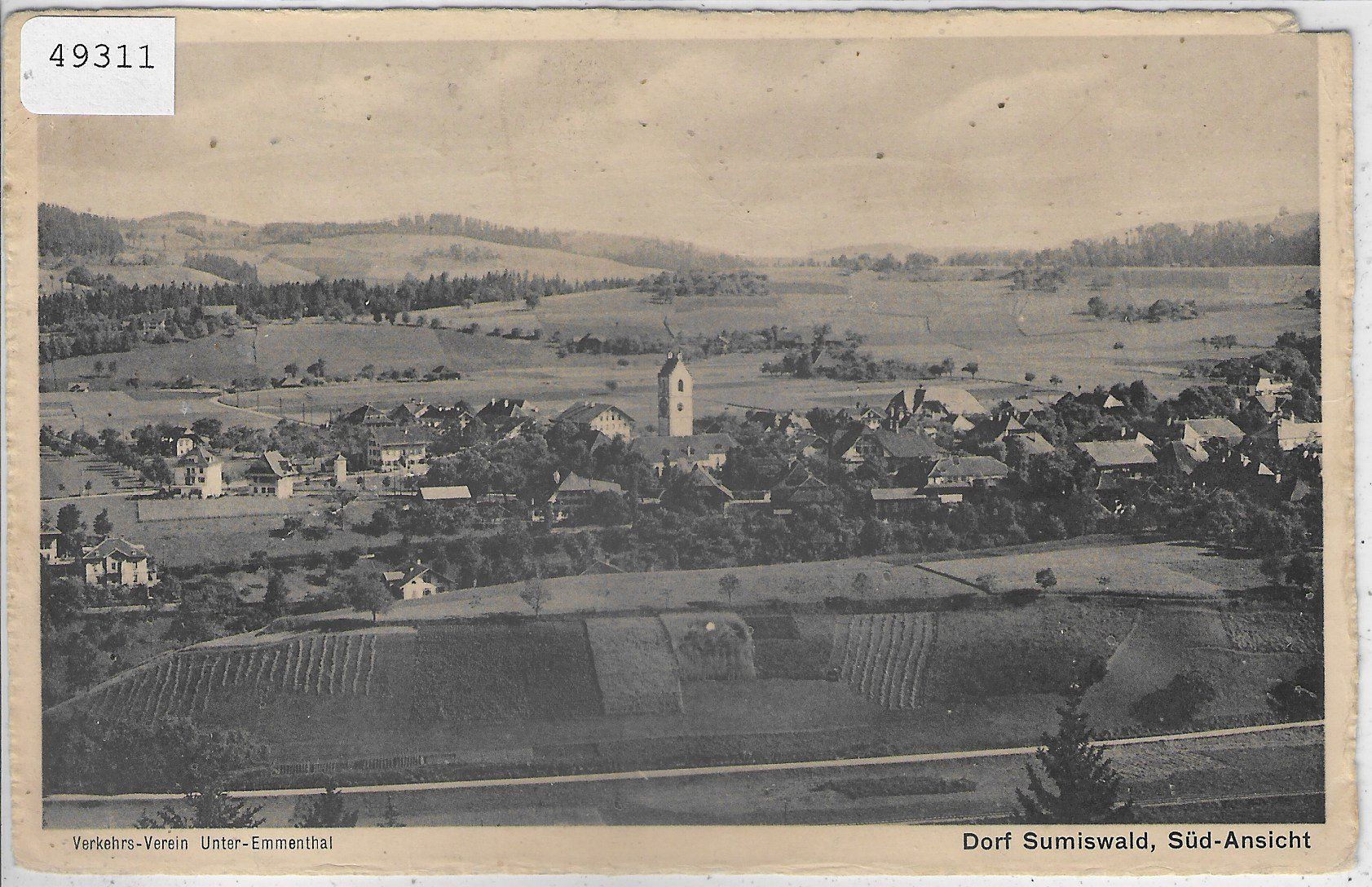 Ansichtskarten: Dorf Sumiswald - Süd-Ansicht – Gebraucht aus Ettingen von Kartenplanet