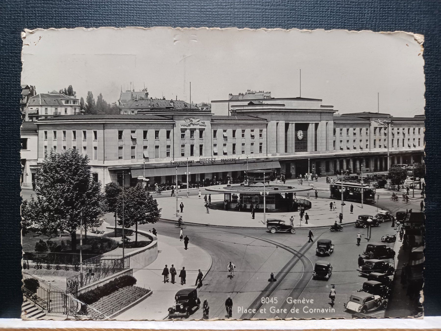 Ansichtskarten: No. 8045, Genf, Gare Cornavin, 1937, Oldtimer – Gebraucht aus Aarau Rohr von mgvw